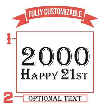 Personalized 21st Birthday Gifts Beer Glass